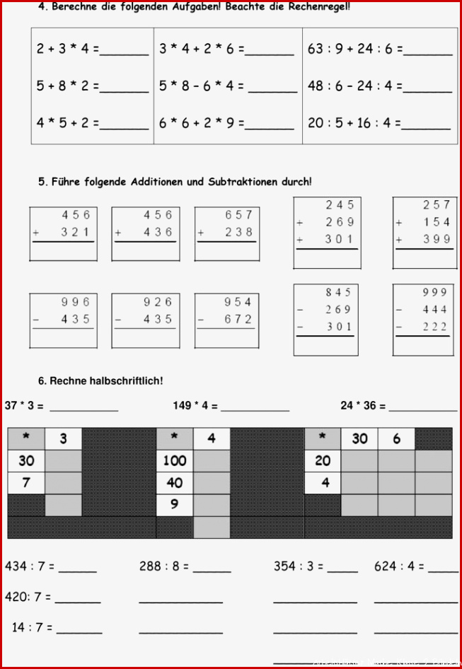 Klassenarbeit zu Zahlenraum bis 1000 in 2020