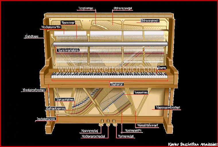 Klavier Teile Beschriftet Fingerübungen am Klavier