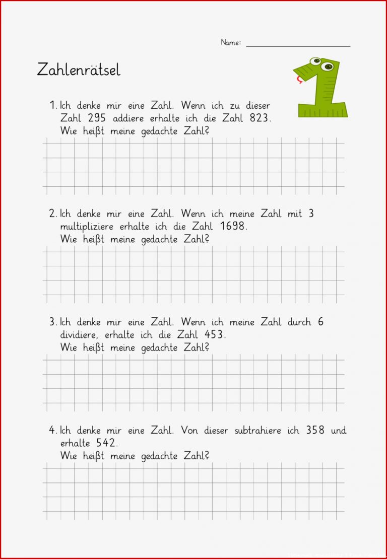 Knobelaufgaben Mathe Klasse 3 Mit Lösungen Mathe