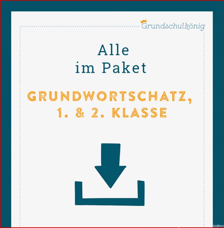 Königspaket Grundwortschatz Deutsch 1 & 2 Klasse