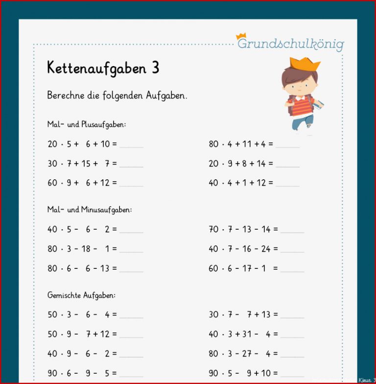 Königspaket: Kopfrechnen (Mathe, 3. Klasse)