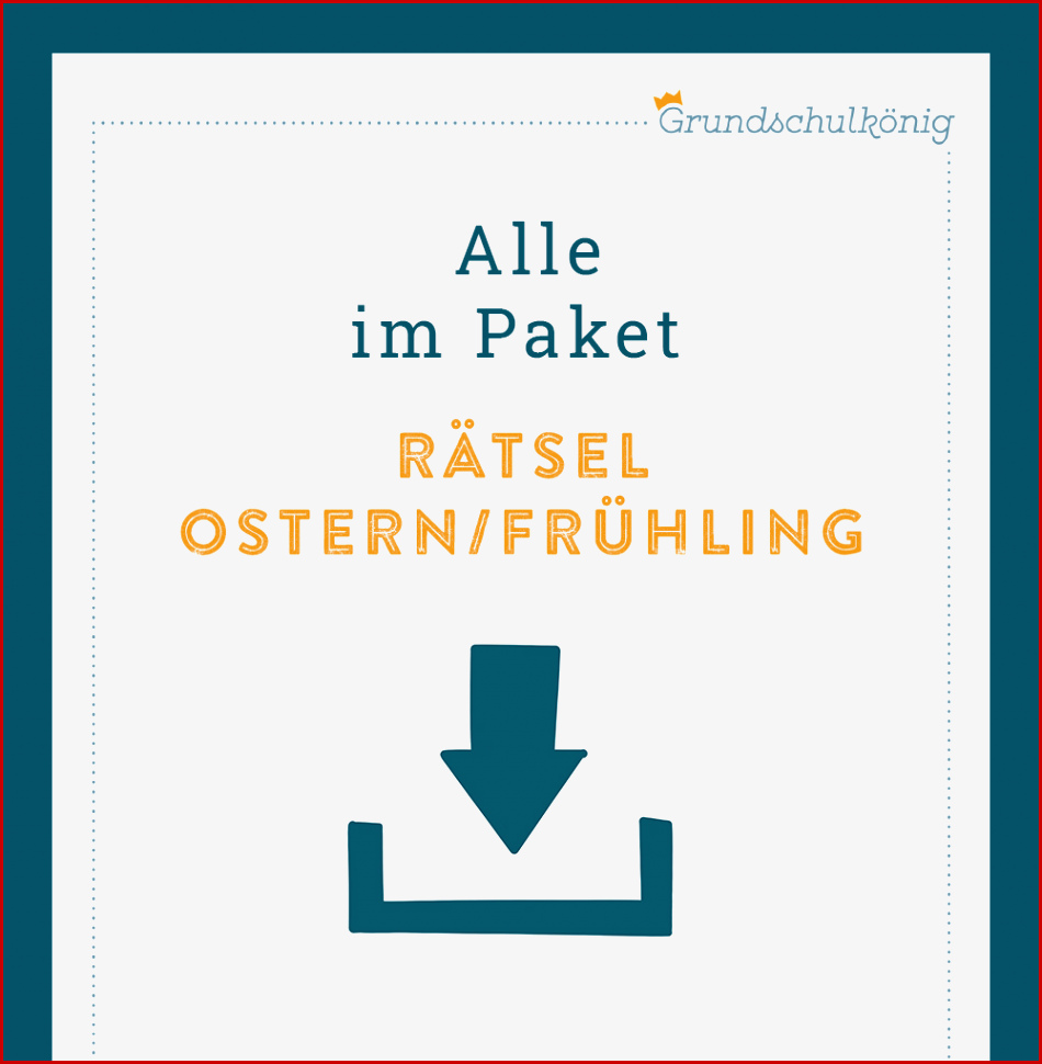 Königspaket Rätsel "ostern" Grundschulkönig Shop