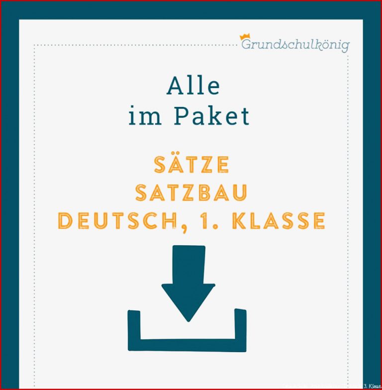 Königspaket Sätze bilden & Satzbau Deutsch 1 Klasse