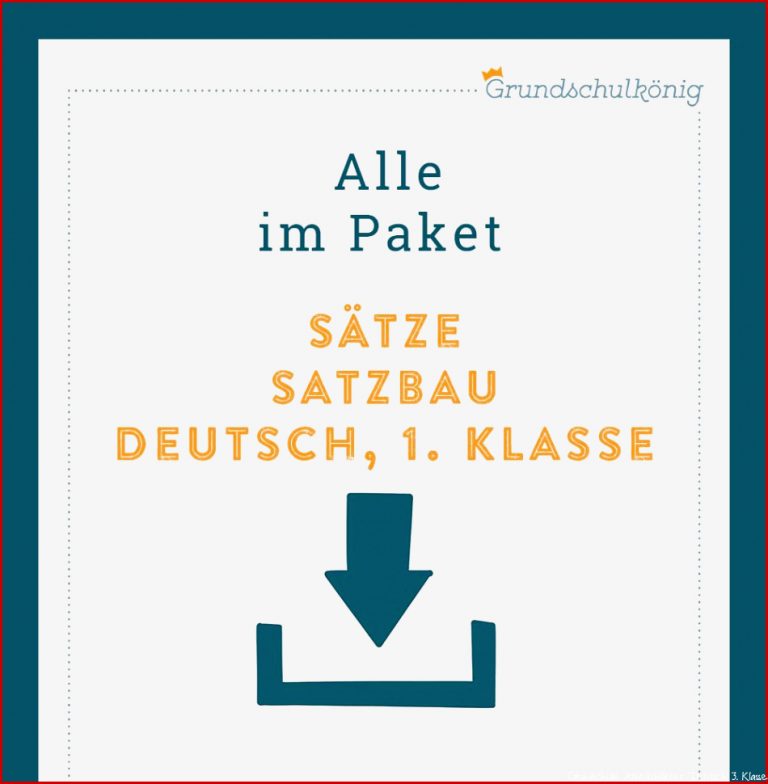 Königspaket Sätze Bilden & Satzbau Deutsch 1 Klasse