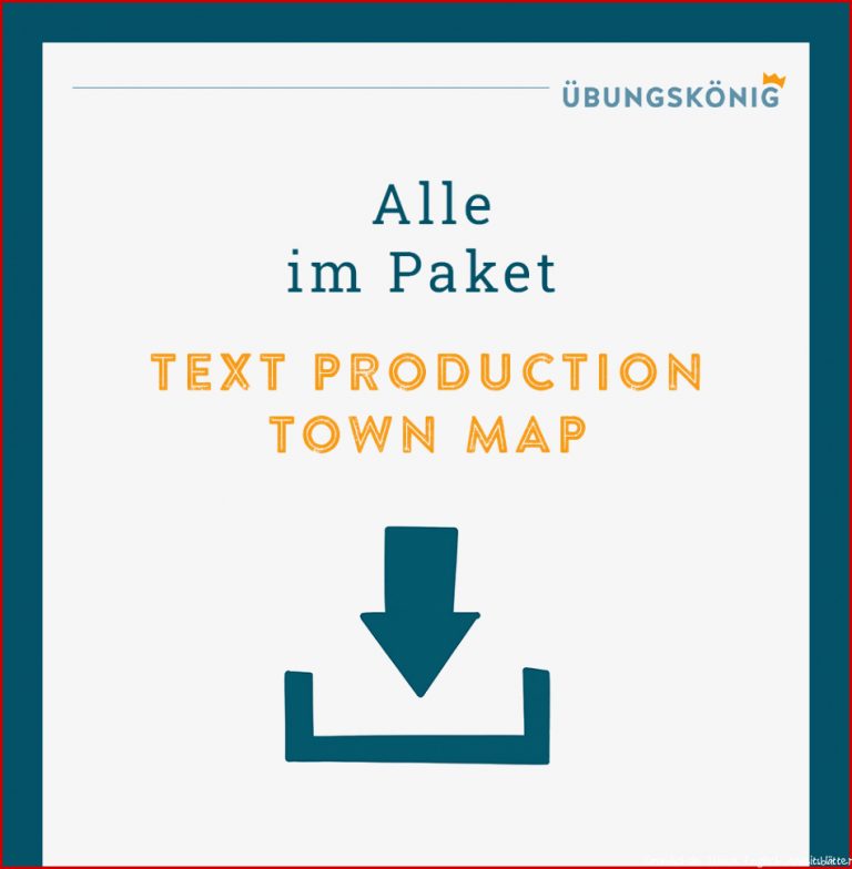 Königspaket Text Production "town Map" Englisch 5 & 6