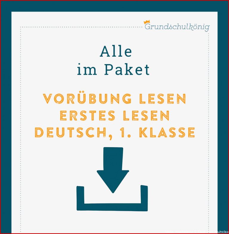 Königspaket Vorübungen erstes Lesen Deutsch 1 Klasse