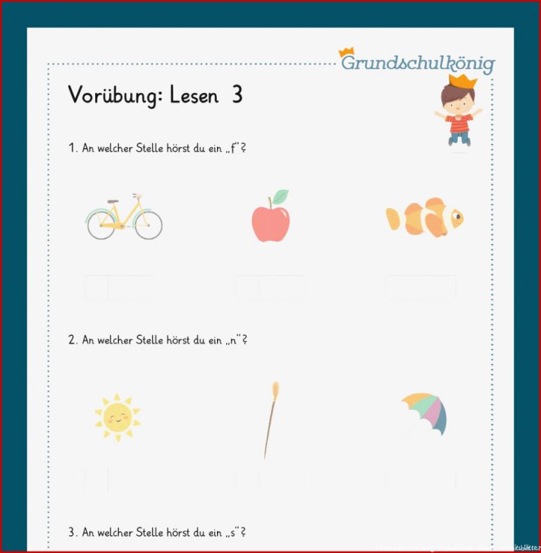 Königspaket Vorübungen Erstes Lesen Deutsch 1 Klasse