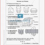 Körper Oberfläche Und Volumen Von Prismen Infotexte