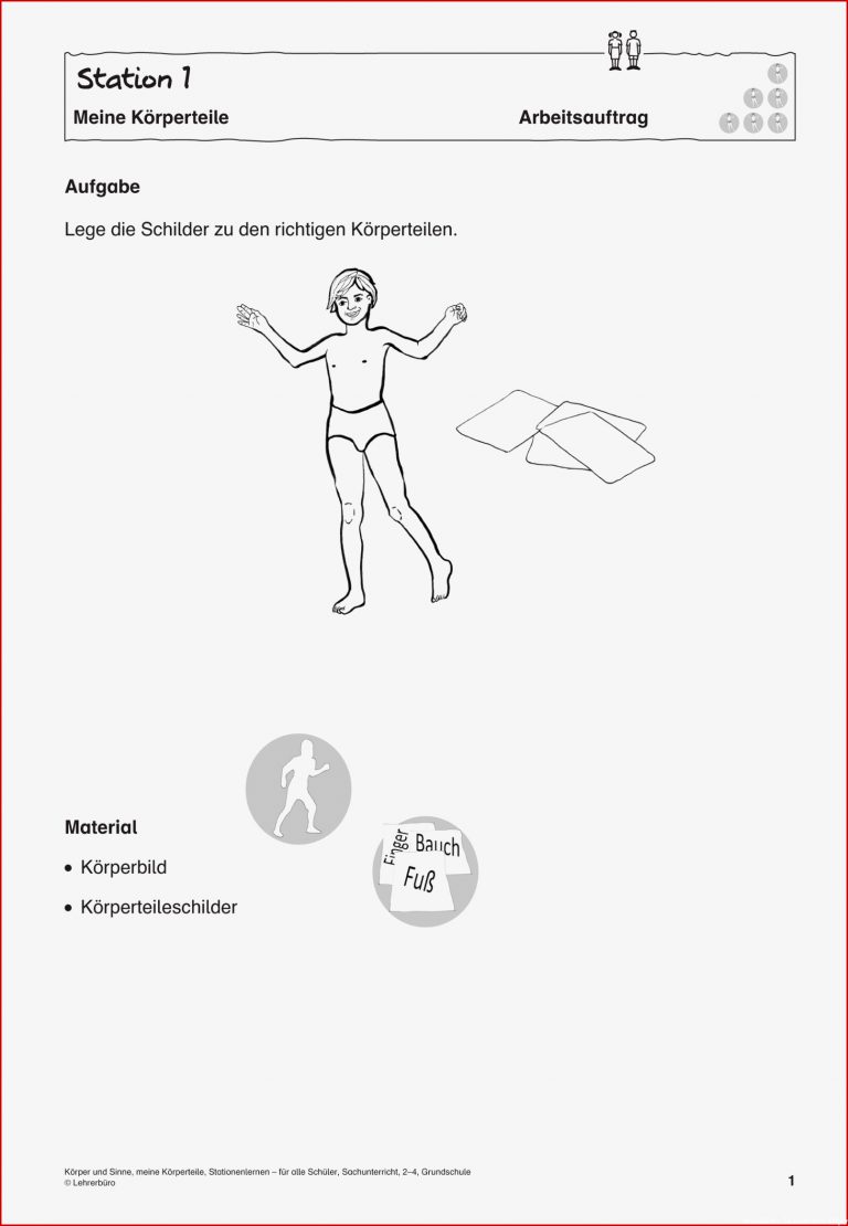 Körper Und Gesundheit · Arbeitsblätter · Grundschule