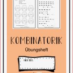 Kombinatorik Übungsheft – Unterrichtsmaterial Im Fach