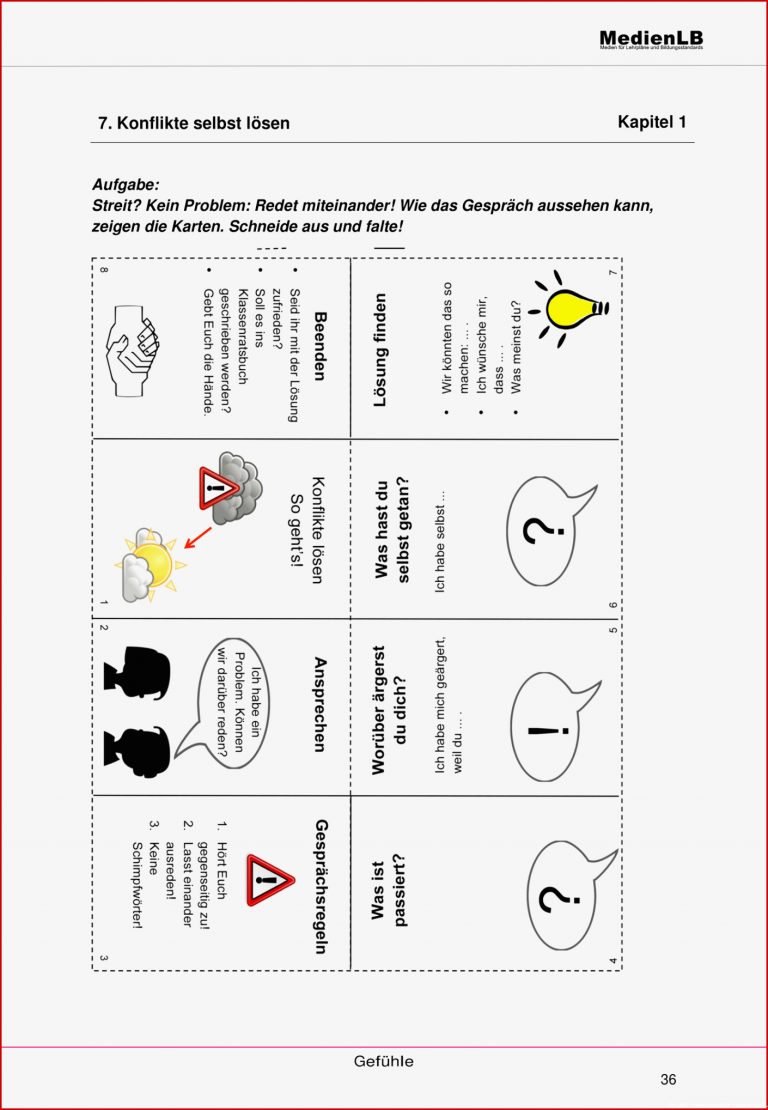 Konflikte Selber Lösen – Unterrichtsmaterial In Den