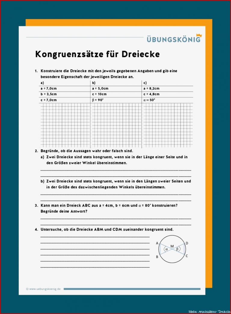 Kongruenzsätze Für Dreiecke