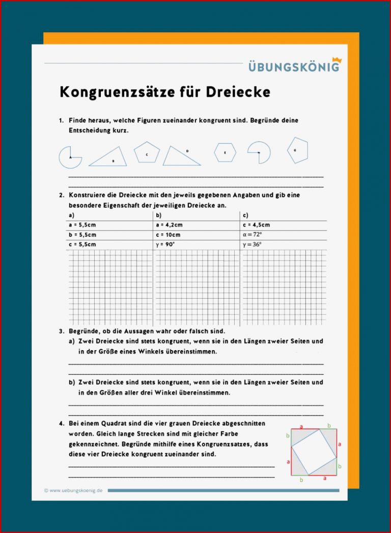 Kongruenzsätze für Dreiecke