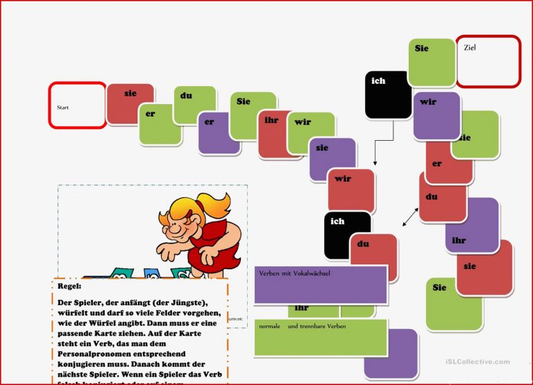 Konjugation Spielerisch Lernen Deutsch Daf Arbeitsblatter
