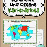 Kontinente Und Ozeane Der Erde Kartenarbeit