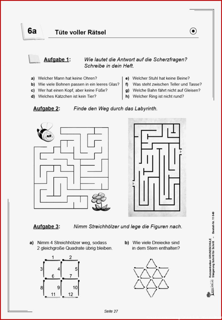 Konzentration Grundschule Ab 6 J 64 S Pdf