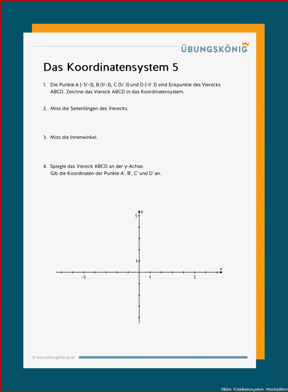 Mathe Koordinatensystem Arbeitsbl tter 4 Optionen Sie Kennen M ssen 