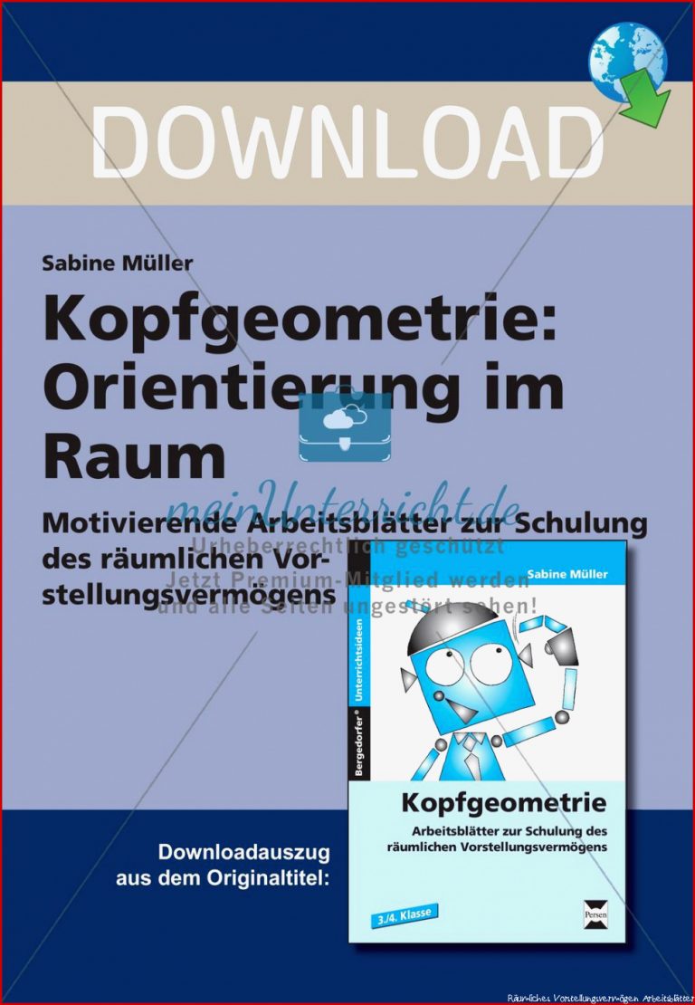 Kopfgeometrie orientierung Im Raum Meinunterricht