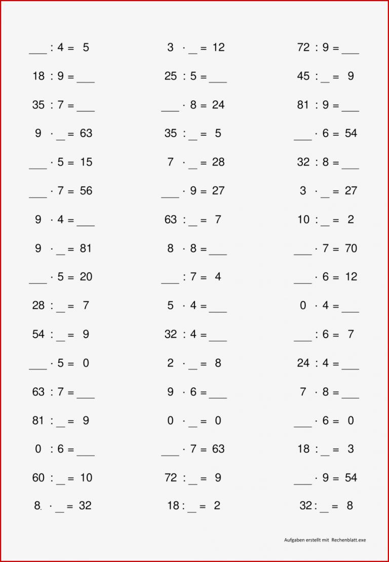 Kopfrechnen Groß – Unterrichtsmaterial Im Fach Mathematik