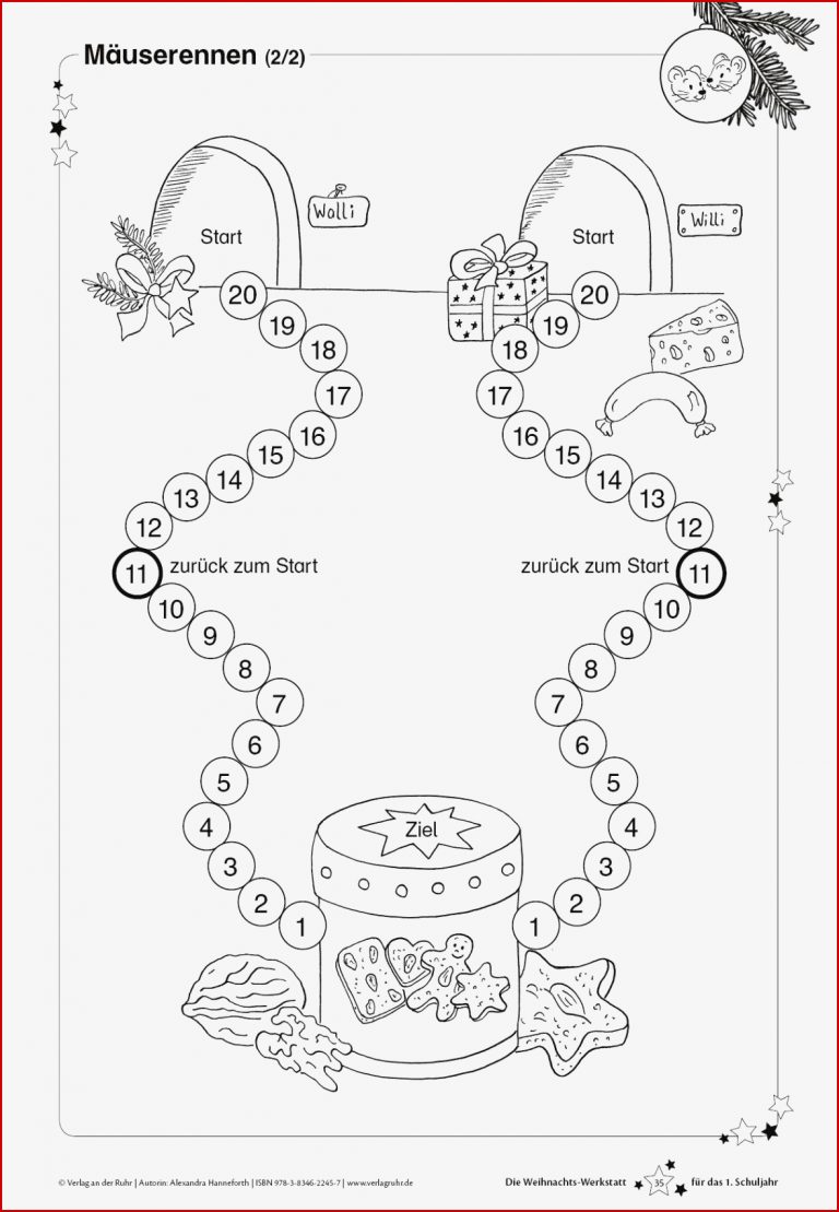 Kopiervorlage "mäuserennen 2 2 " Aus „die Weihnachts