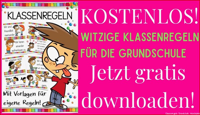 Kostenlos Klassenregeln für Grundschule jetzt