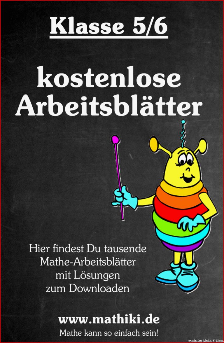 Kostenlose Arbeitsblätter Für Mathe Klasse 5 6