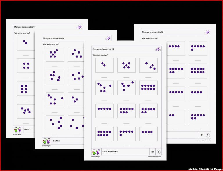 Kostenlose Arbeitsblätter Mengen Erfassen Bis 10