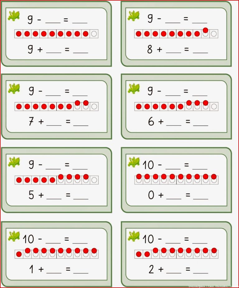 Kostenlose Arbeitsblätter Umkehraufgaben Klasse 1 Zum