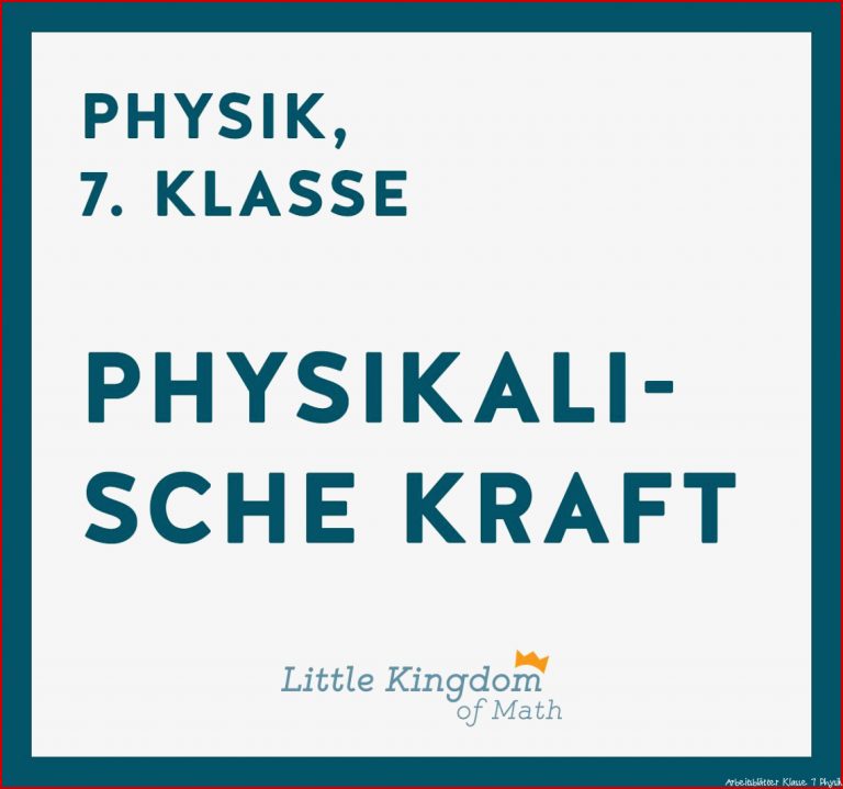 Kostenlose Arbeitsblätter und Übungen als PDF zur Physikalische ...