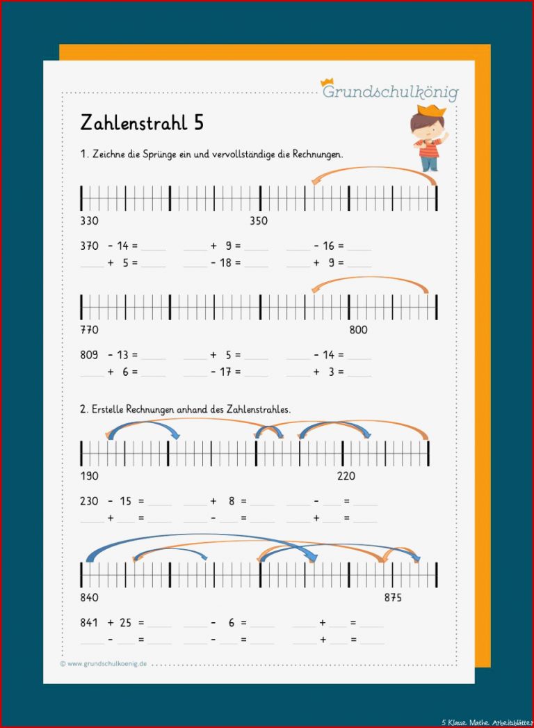 Kostenlose Arbeitsblätter Zum thema Zahlenstrahl Für 3