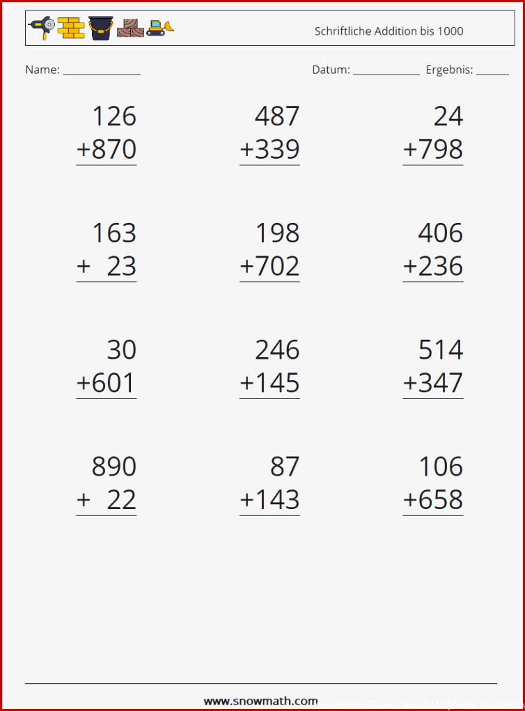 Kostenlose Mathe-Arbeitsblätter