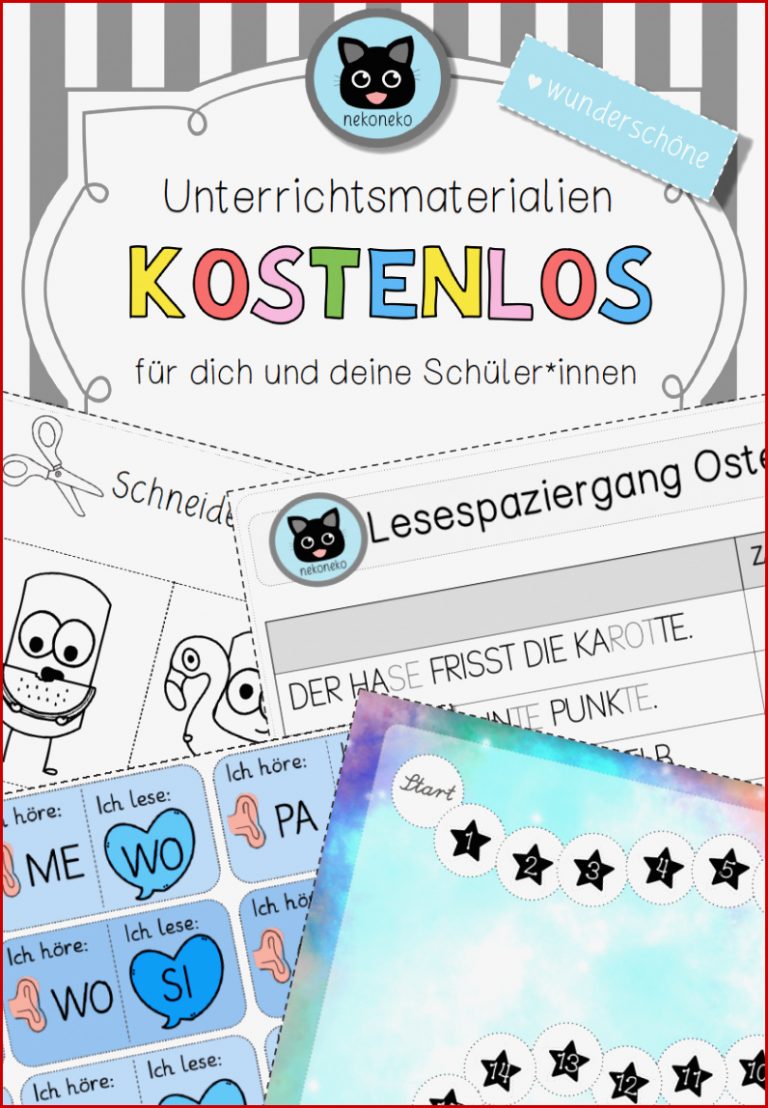 Kostenlose Unterrichtsmaterialien für Grundschule