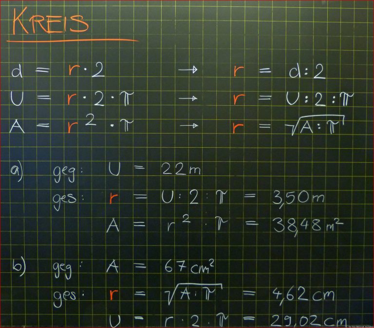 Kreis Berechnung