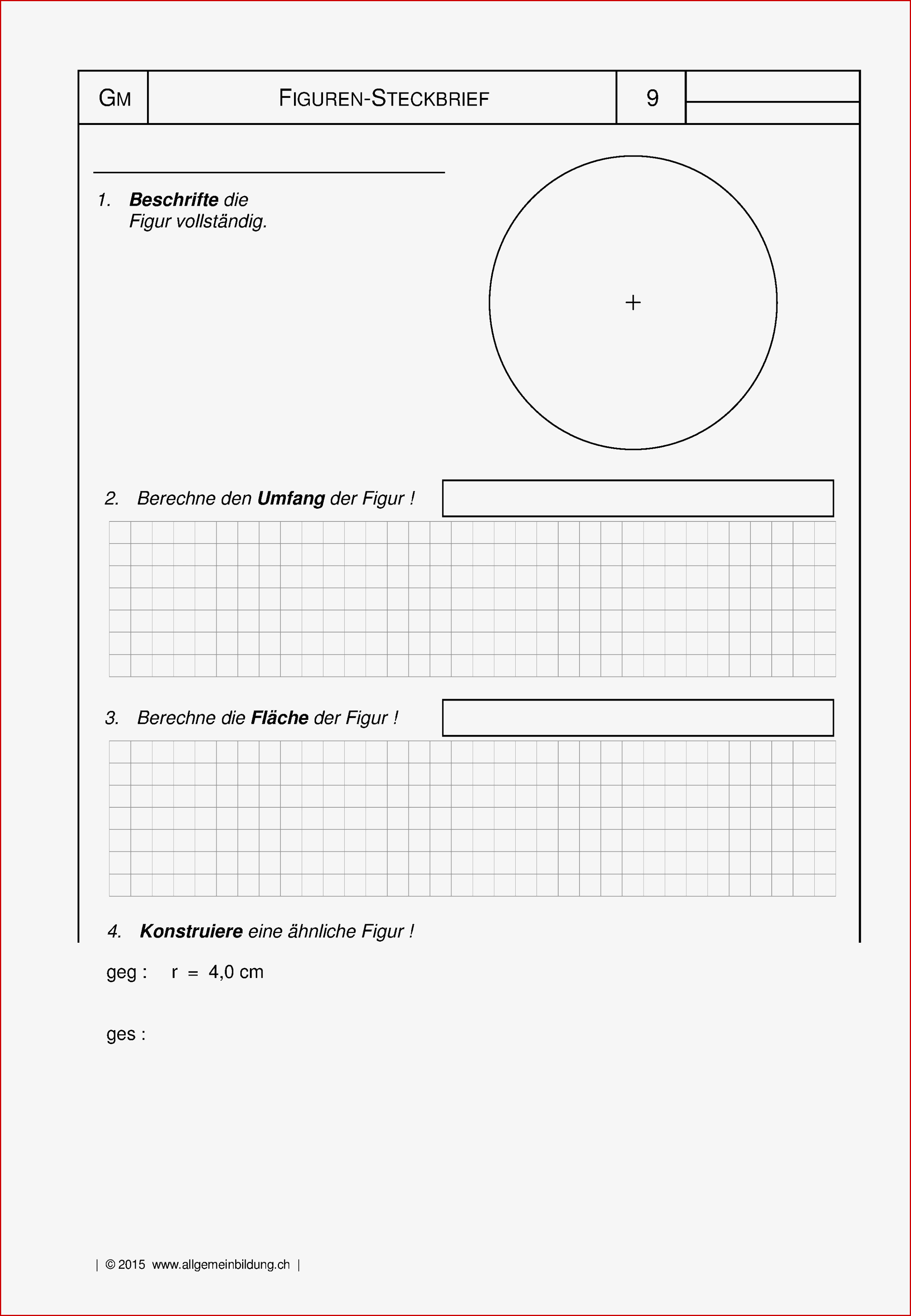 Kreis Figuren Steckbrief