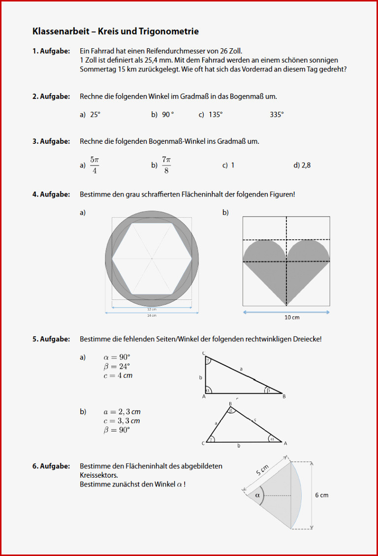Kreis Flächen Berechnen Matheaufgaben Kreisflächen Berechnen