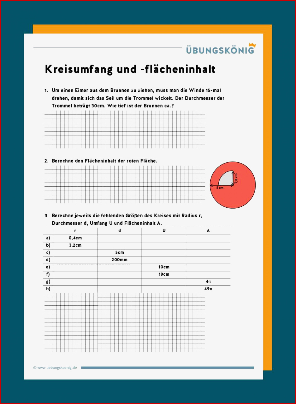 Kreis Umfang Und Fläche