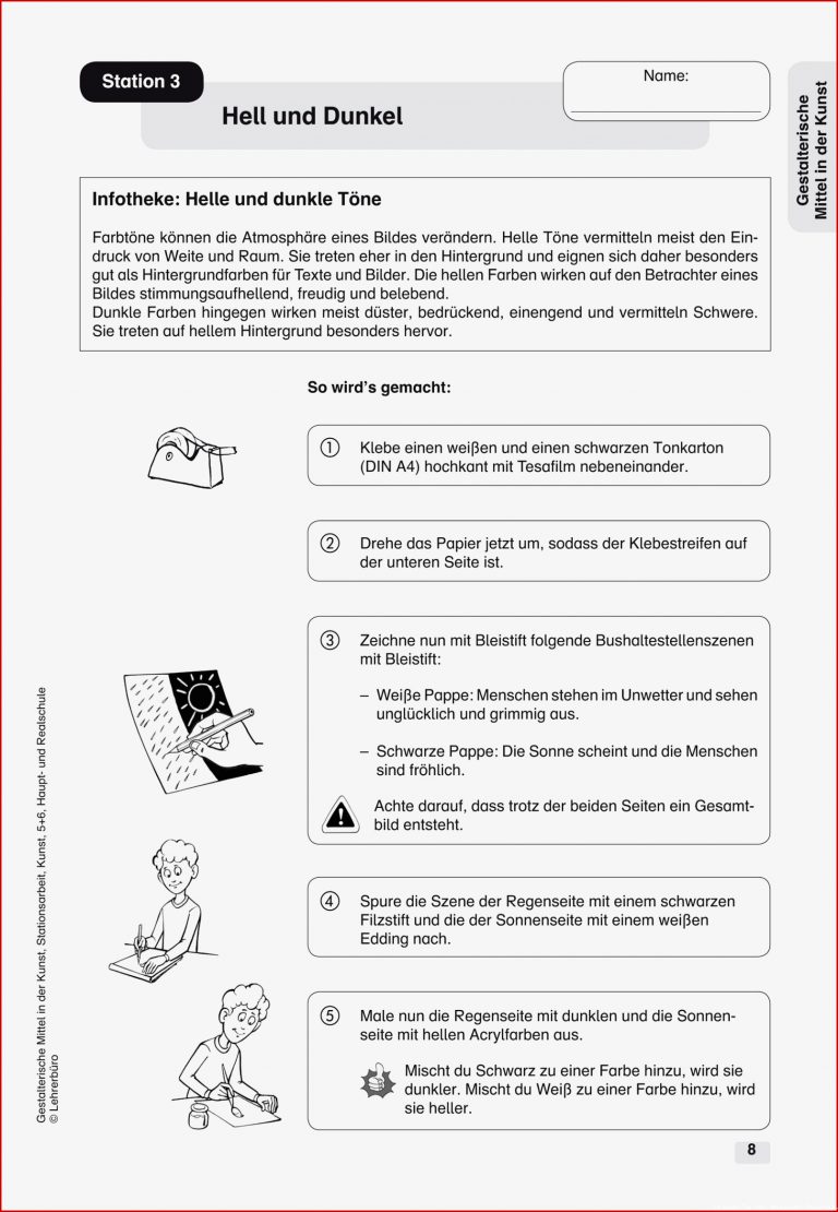 Kunst Klasse 5 Arbeitsblätter Worksheets