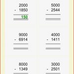 Lade Dir Das Arbeitsblatt "schriftliche Subtraktion Bis