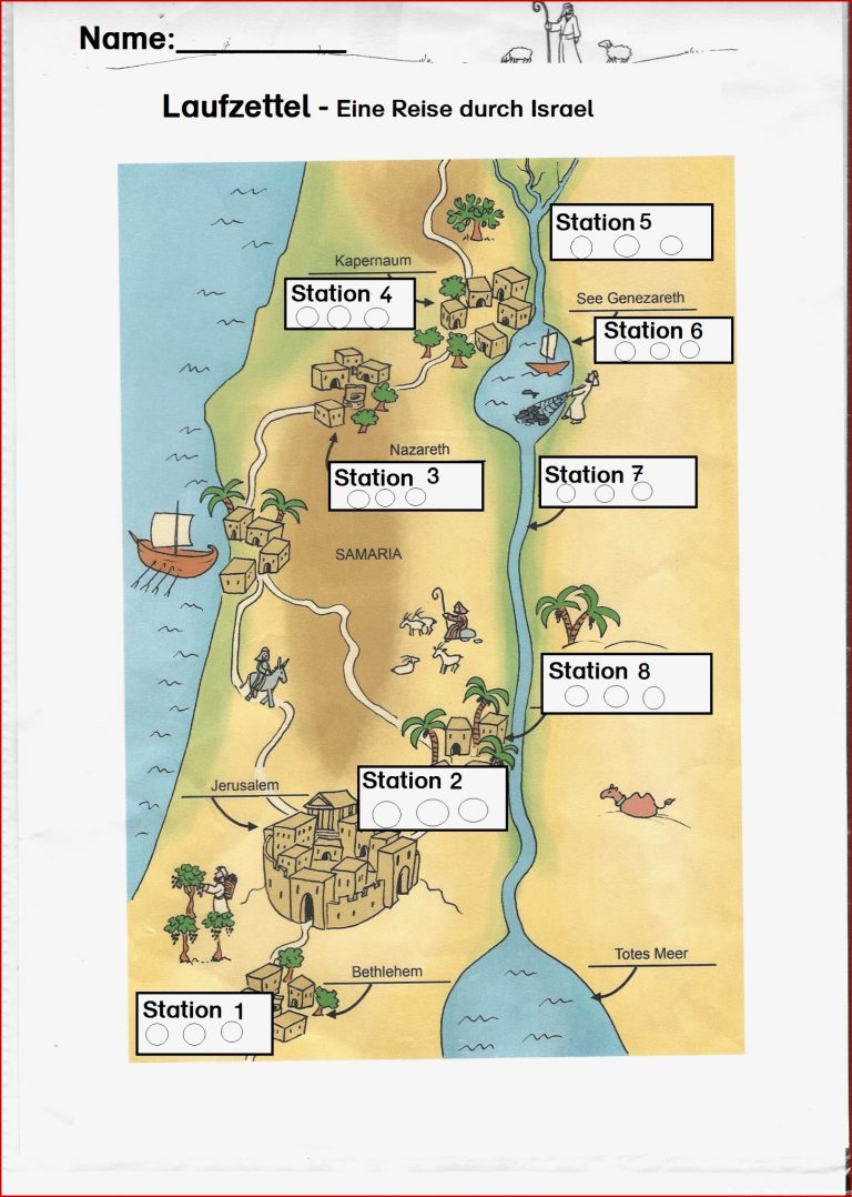 Landkarte Palastina Zur Zeit Jesu Arbeitsblatt top