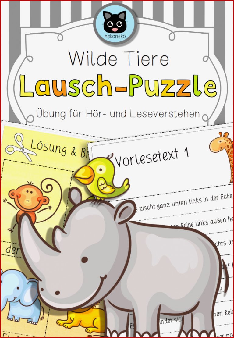 Lausch Puzzle Wilde Tiere