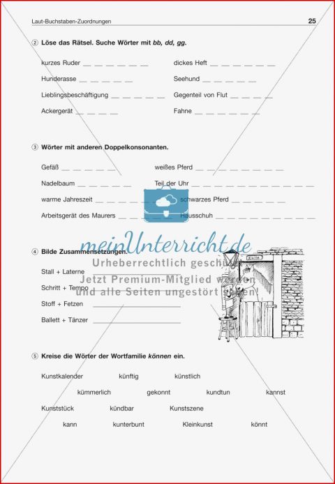 Laut Buchstaben Zuordnung Wörter Mit Doppelkonsonanten