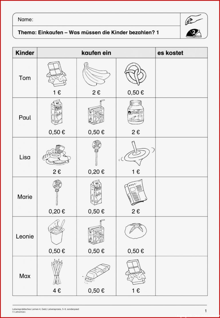 Lebenspraxis · Arbeitsblätter · sonderpädagogik · Lehrerbüro