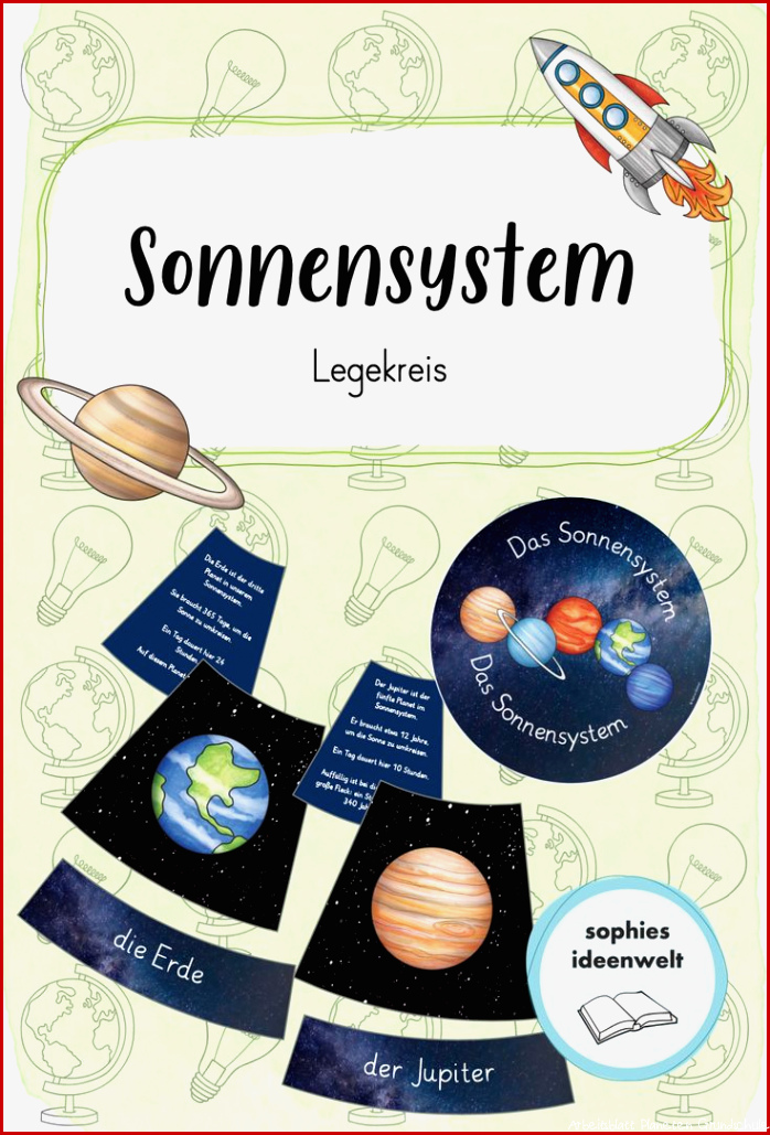 Legekreis Sonnensystem – Unterrichtsmaterial im Fach