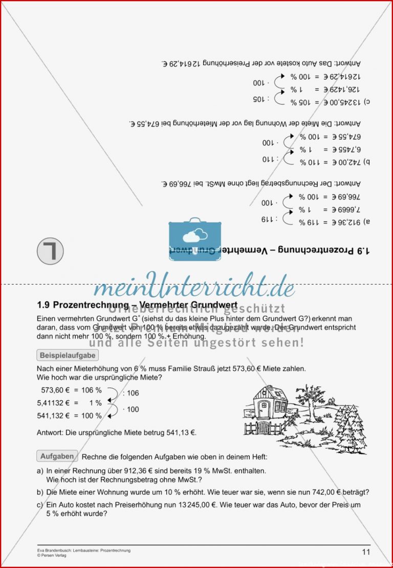 Lernbausteine Prozentrechnung meinUnterricht