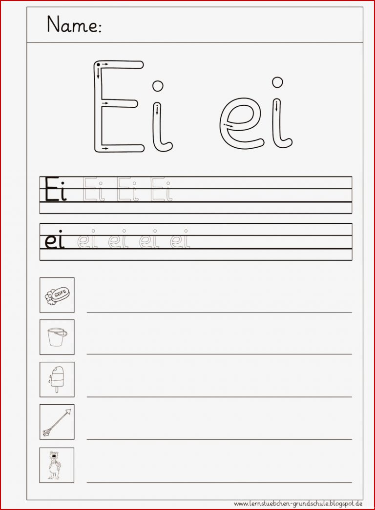 Lernstübchen 6 Schreibblätter zum Ei ei