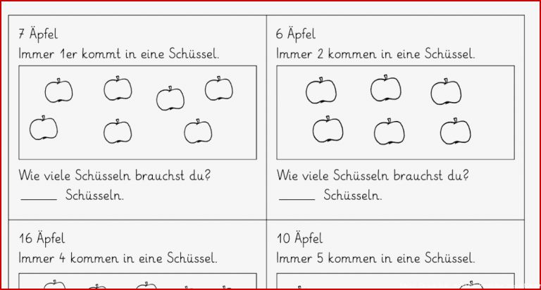 Lernstübchen 7 Arbeitsblätter Zum Aufteilen