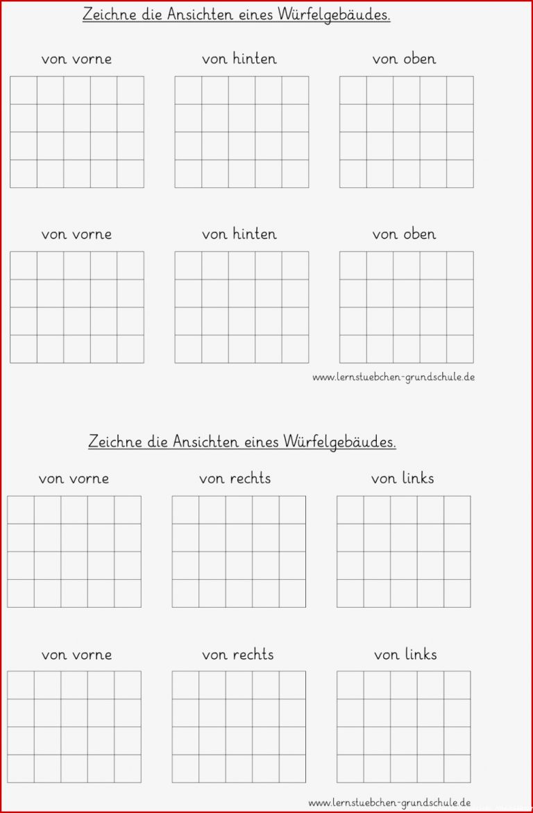 Lernstübchen Ansichten von Würfelgebäuden