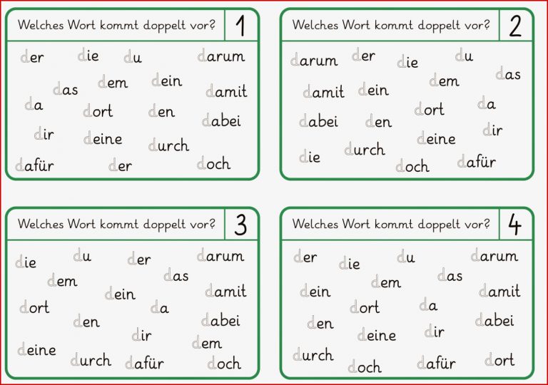 Lernstübchen doppelte D Wörter finden