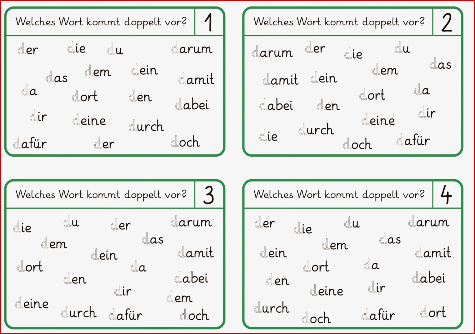 Lernstübchen Doppelte D Wörter Finden
