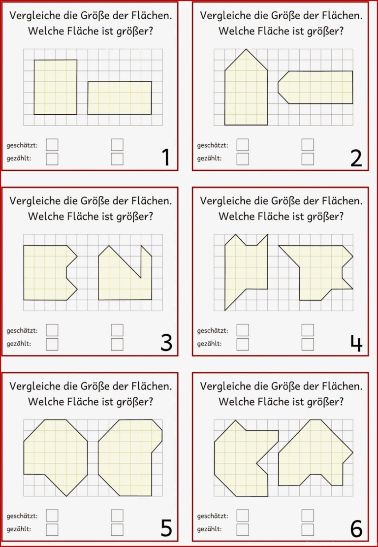 Lernstübchen Flächeninhalt Vergleichen 1